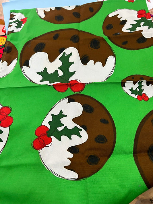 Christmas pud tea towel - The Argentum Design Co