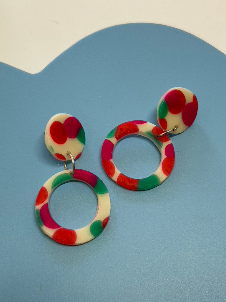 small hoops reds - The Argentum Design Co