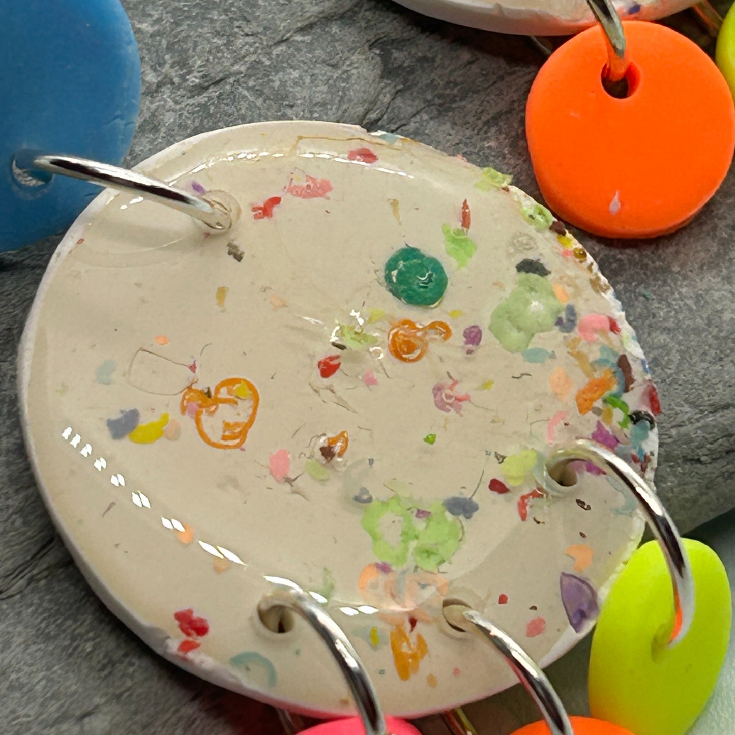 Confetti neon earrings - The Argentum Design Co