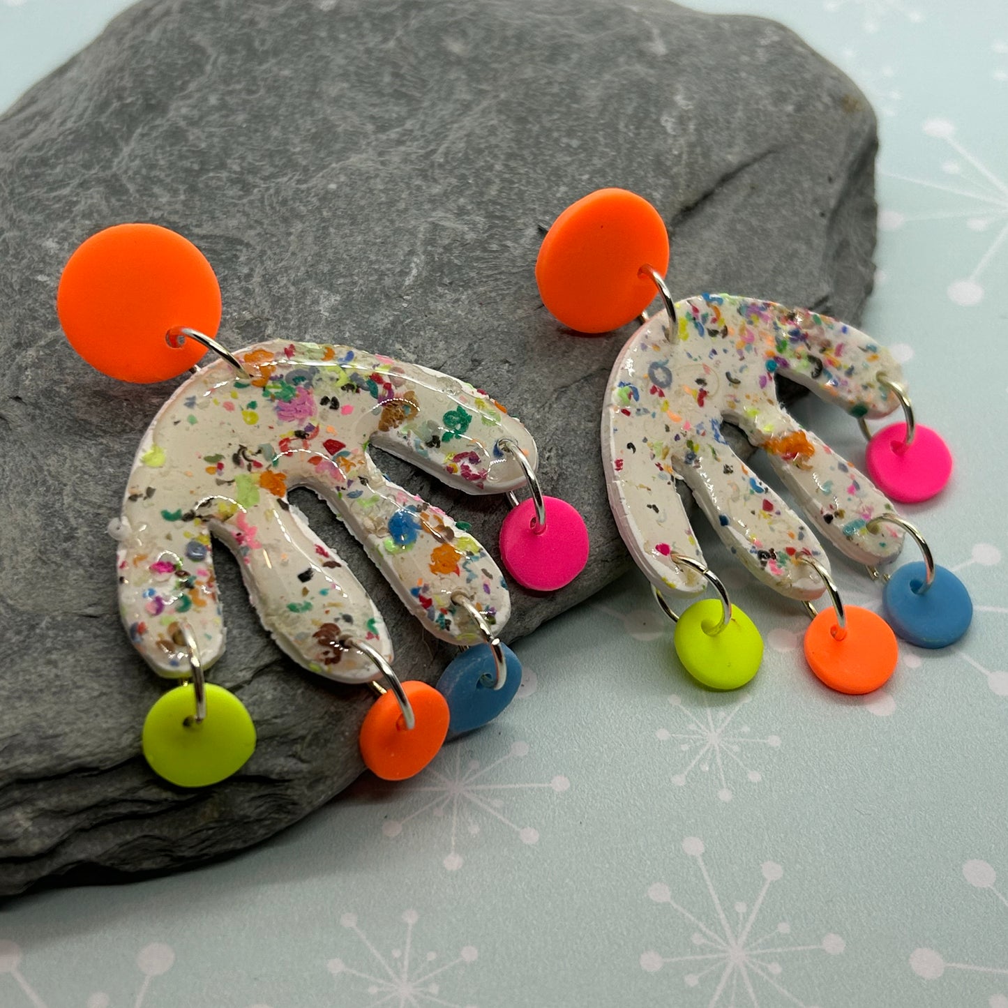 Confetti neon earrings - The Argentum Design Co