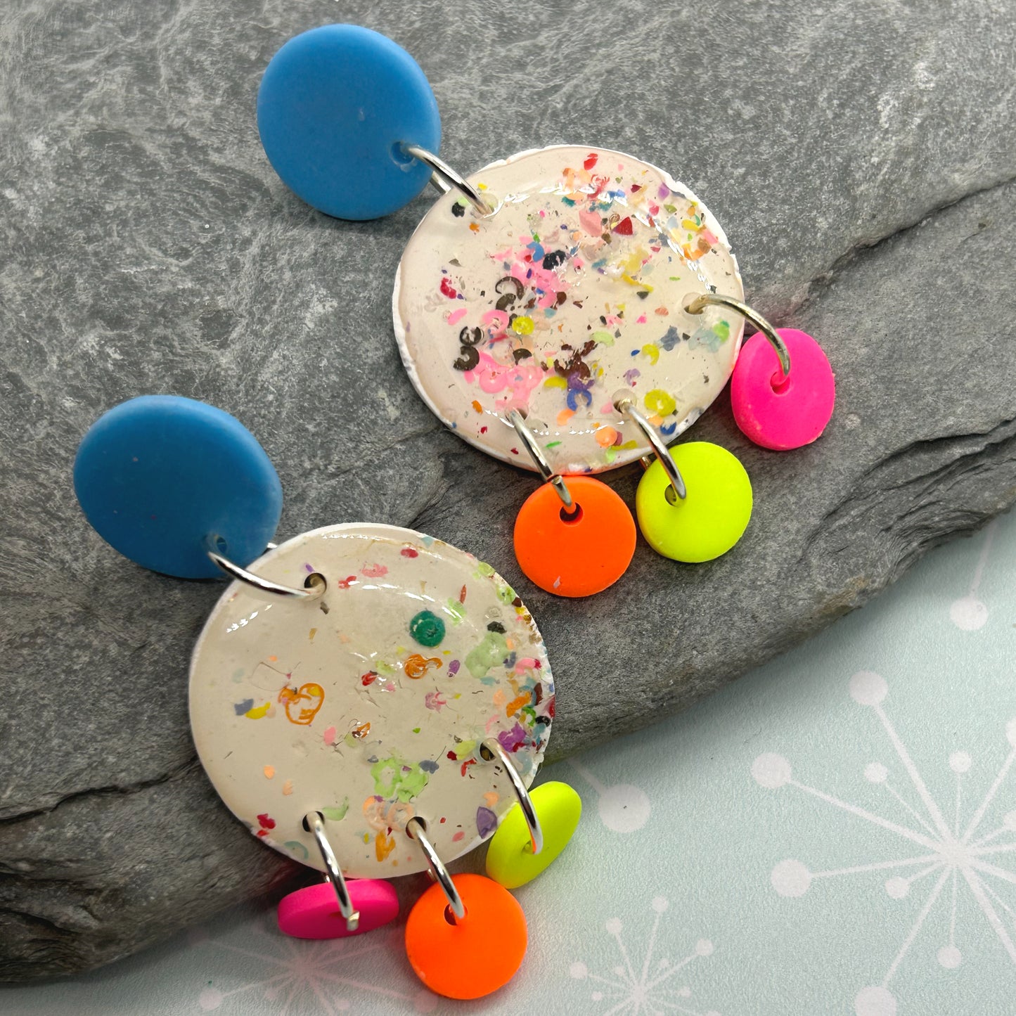 Confetti neon earrings - The Argentum Design Co