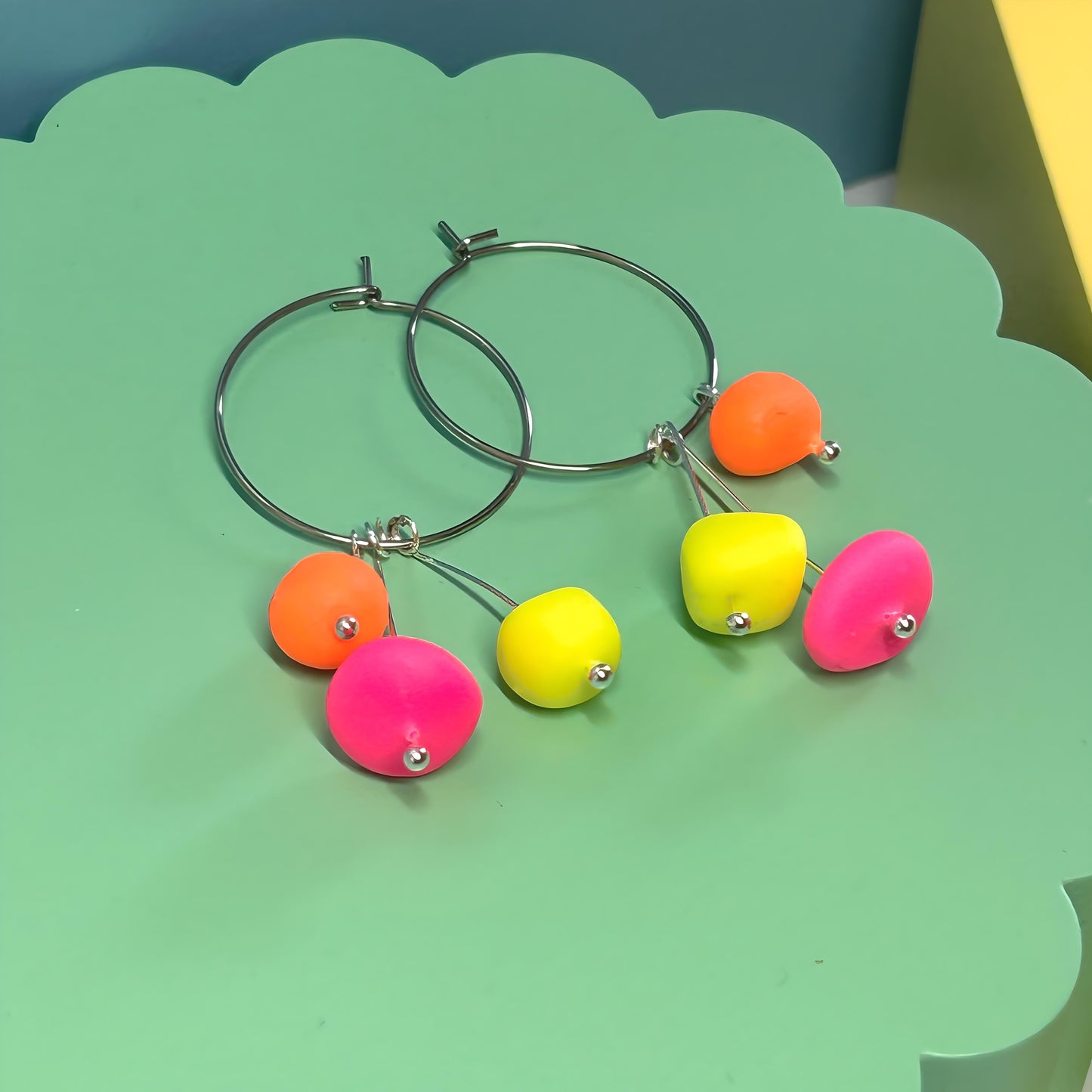 Lollipop Drop Hoop earrings - The Argentum Design Co