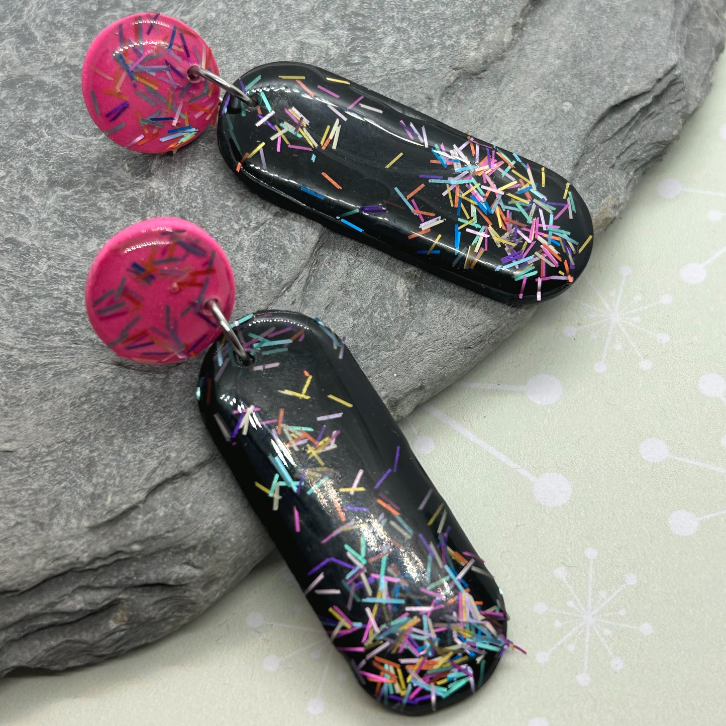 Glitterati super shiny earrings - The Argentum Design Co