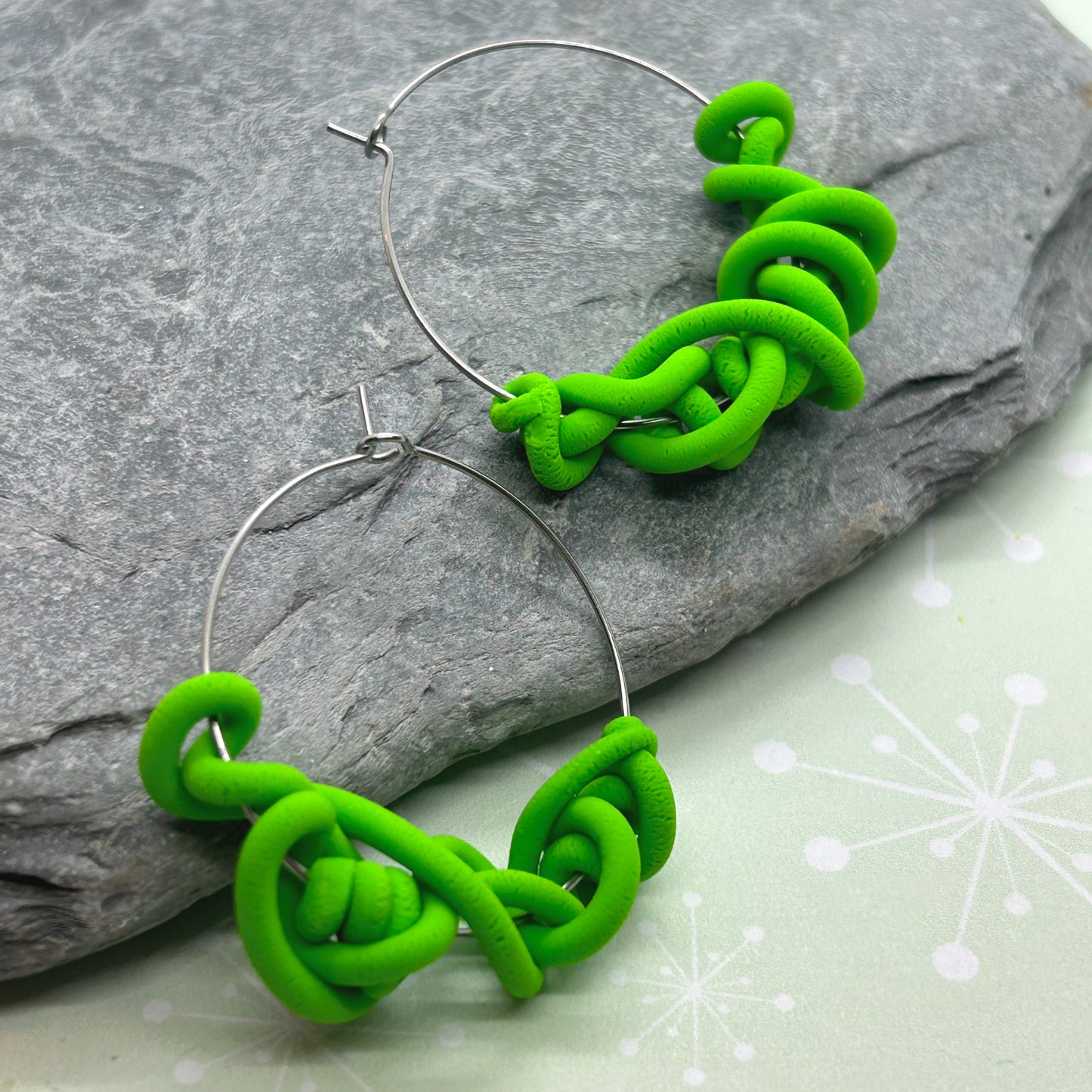 The Messi - squiggly hoop earrings - The Argentum Design Co