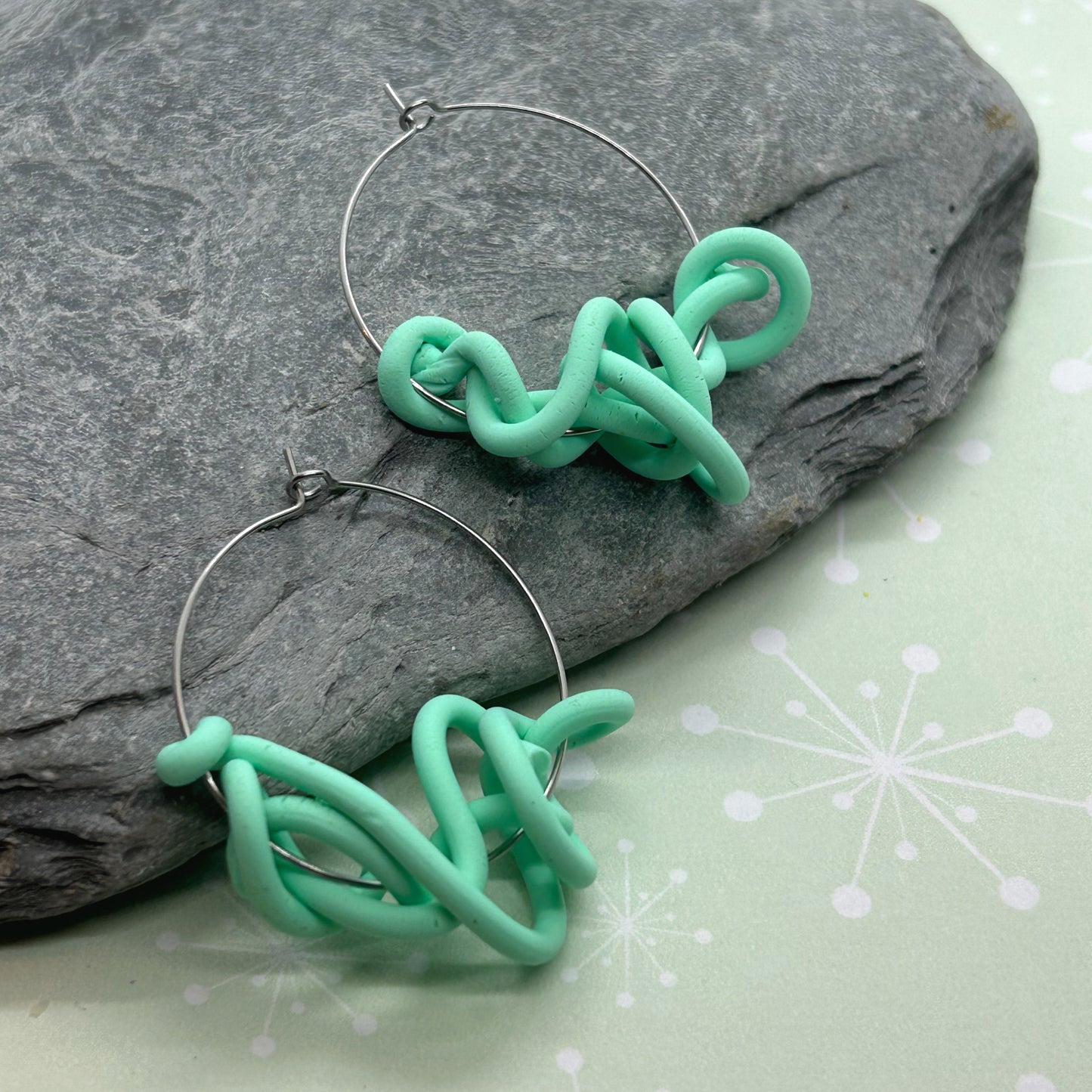 The Messi - squiggly hoop earrings - The Argentum Design Co