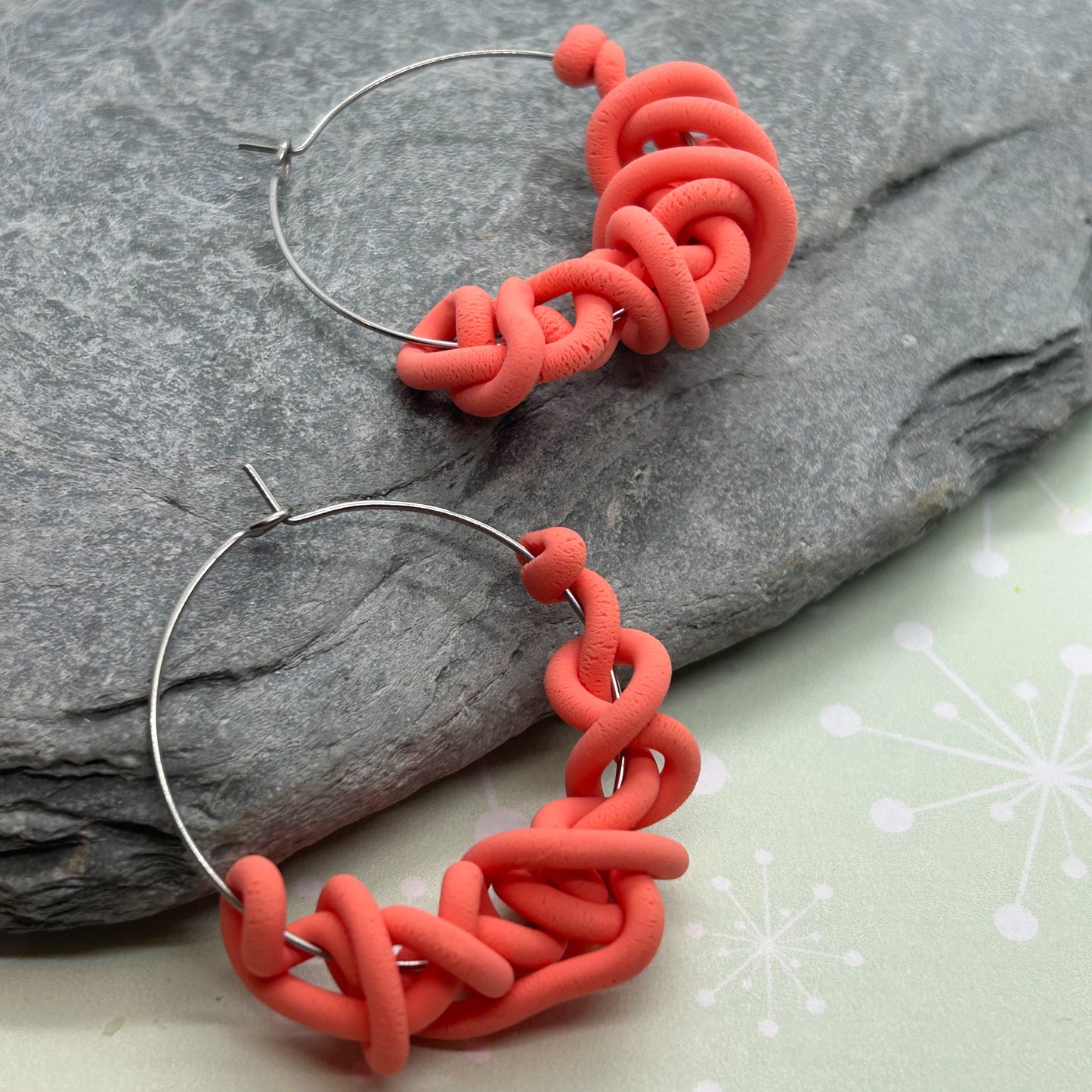 The Messi - squiggly hoop earrings - The Argentum Design Co