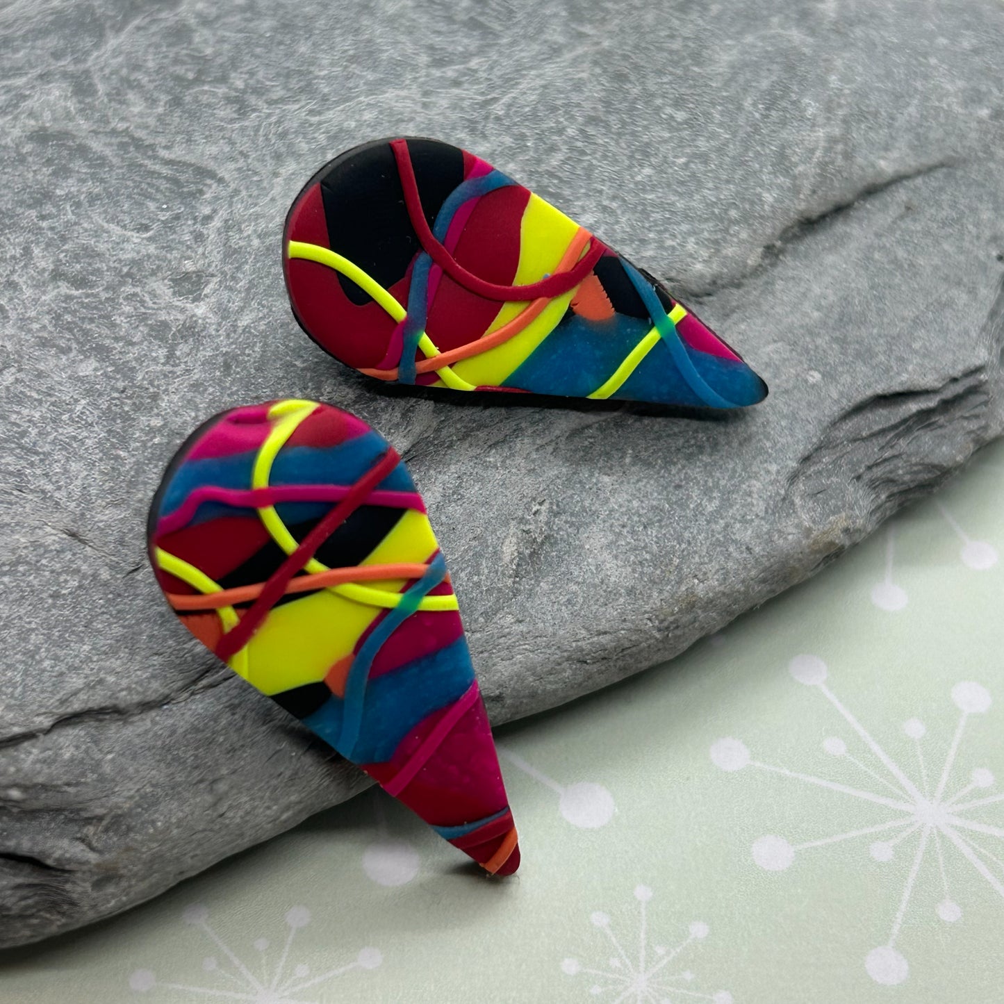 Neon Scribble Earrings - The Argentum Design Co