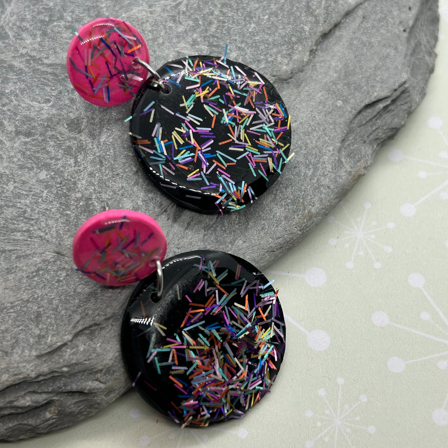 Glitterati super shiny earrings - The Argentum Design Co