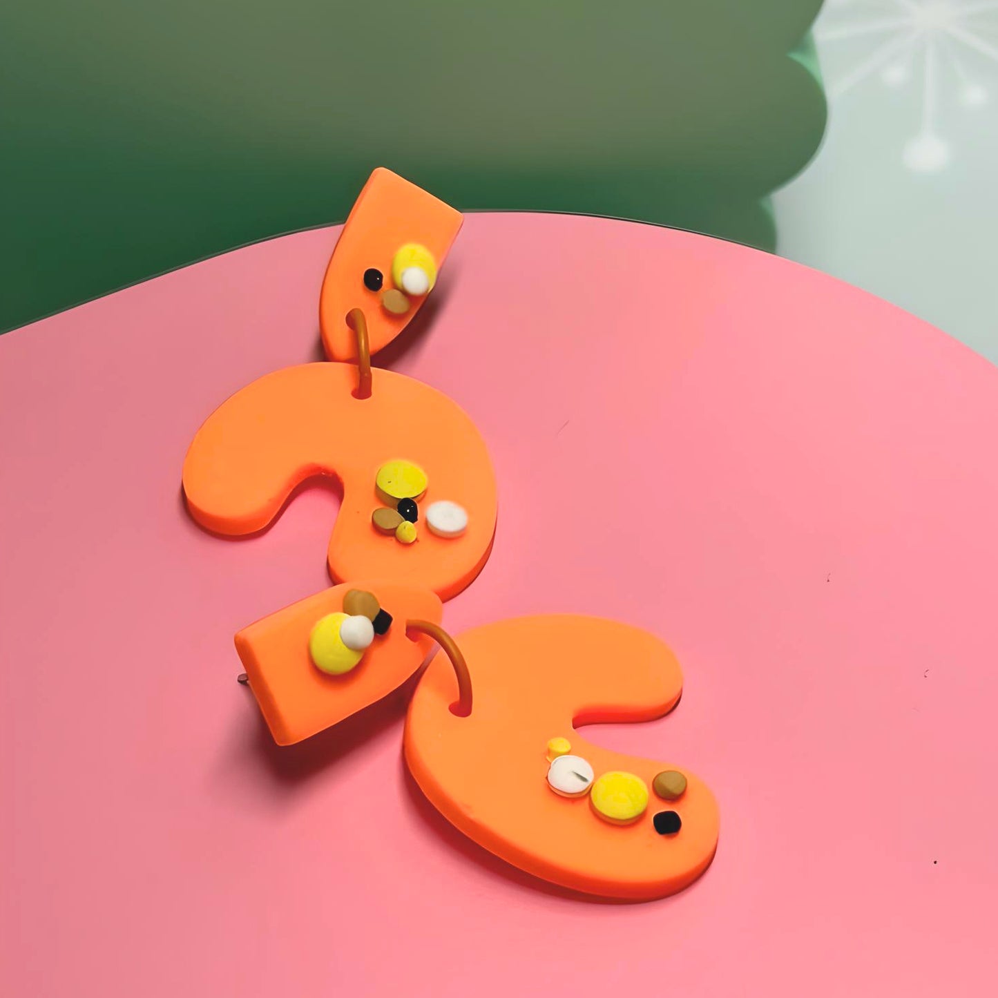 Vi - Clay spotty 3d earrings - The Argentum Design Co