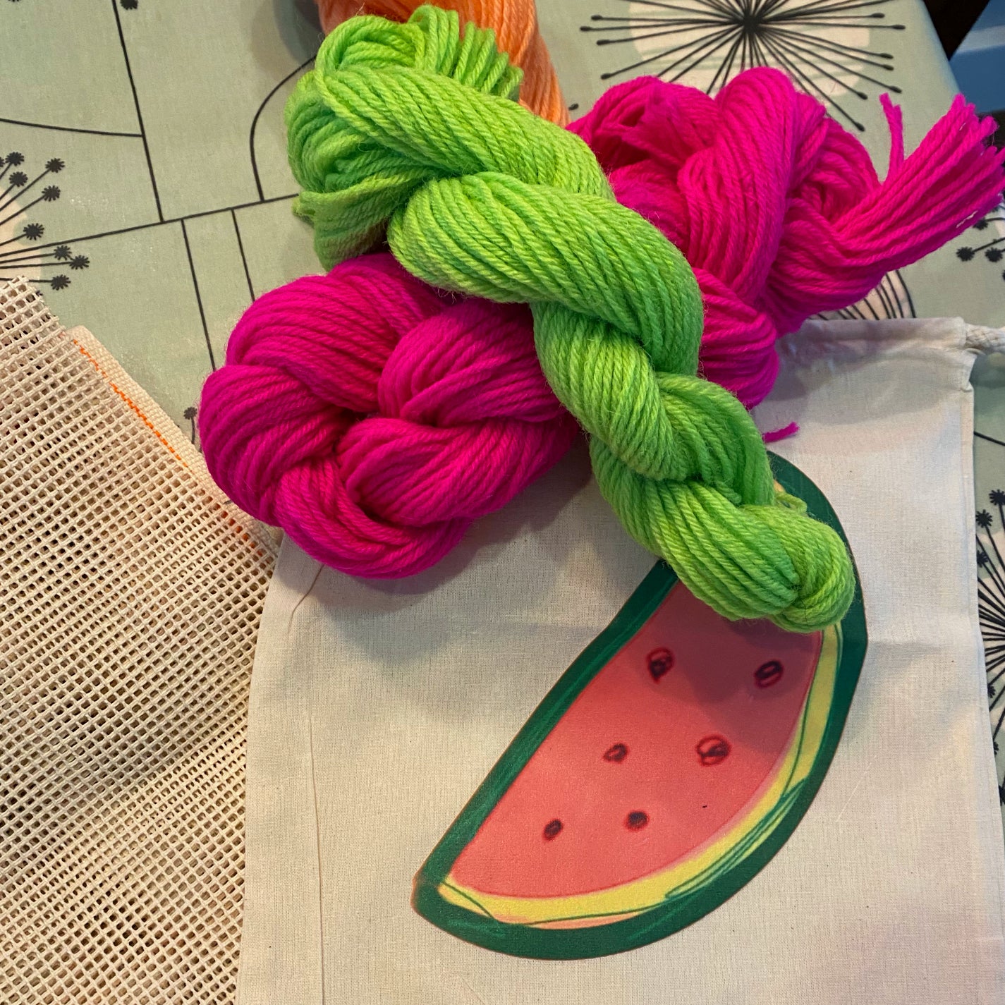 Stitch Kits - Tapestry banana or watermelon cross stitch kits - The Argentum Design Co