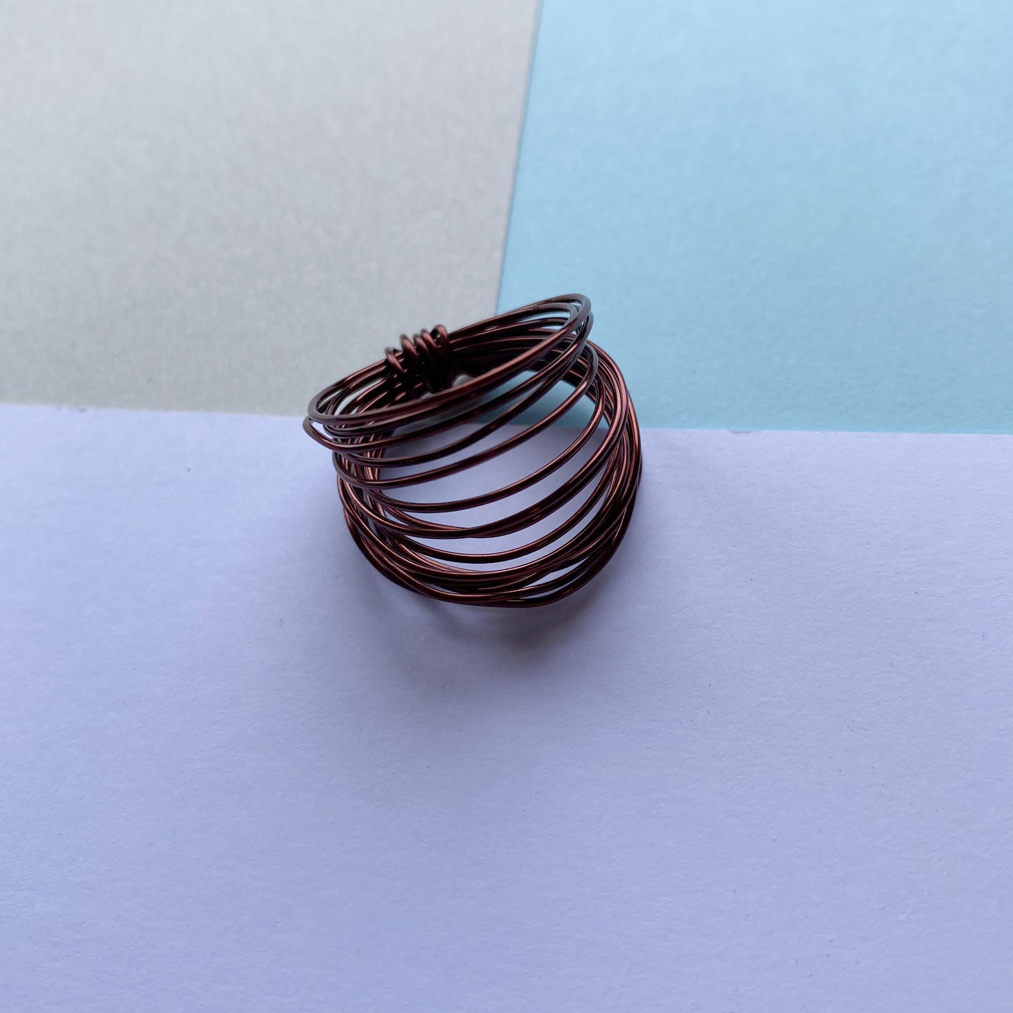 Wire Wrap Rings - silver/neutrals - medium (n-p) - The Argentum Design Co