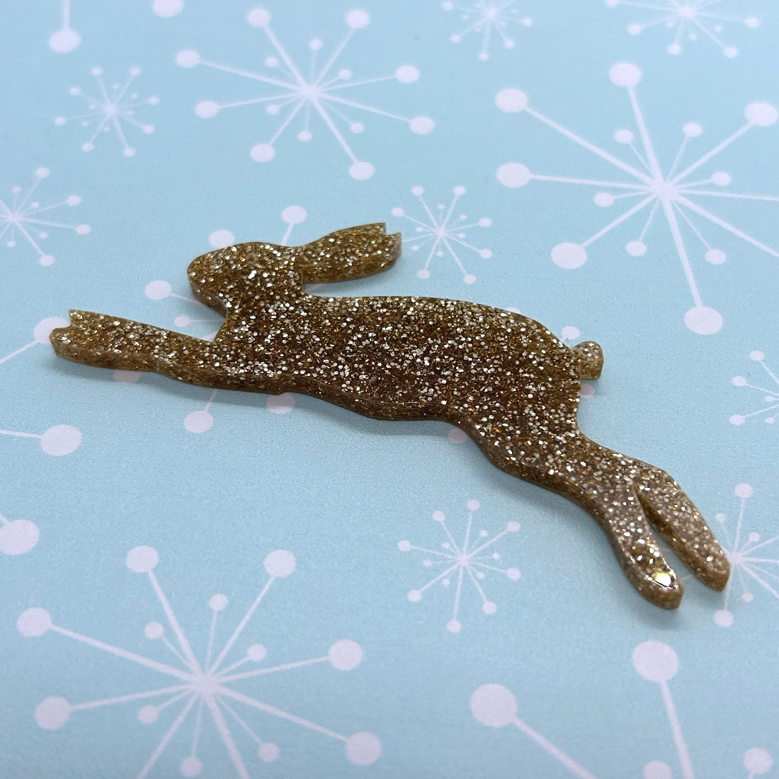 Acrylic golden hare necklaces - The Argentum Design Co