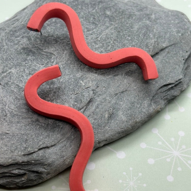 Long Wiggle Ear Studs - The Argentum Design Co