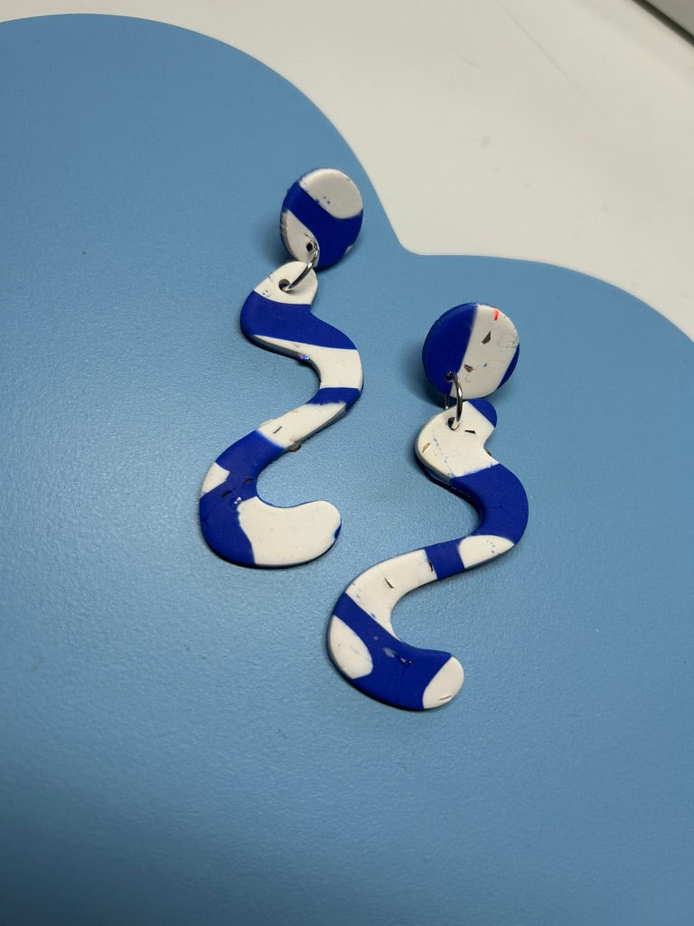 blue and white snakes - The Argentum Design Co