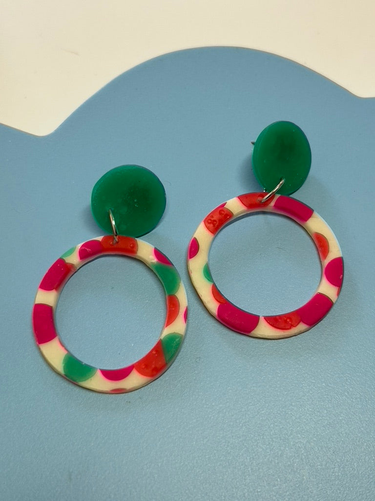 hoops green and reds - The Argentum Design Co