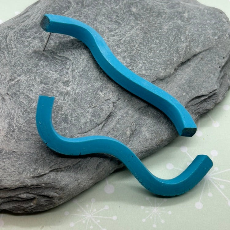 Long Wiggle Ear Studs - The Argentum Design Co