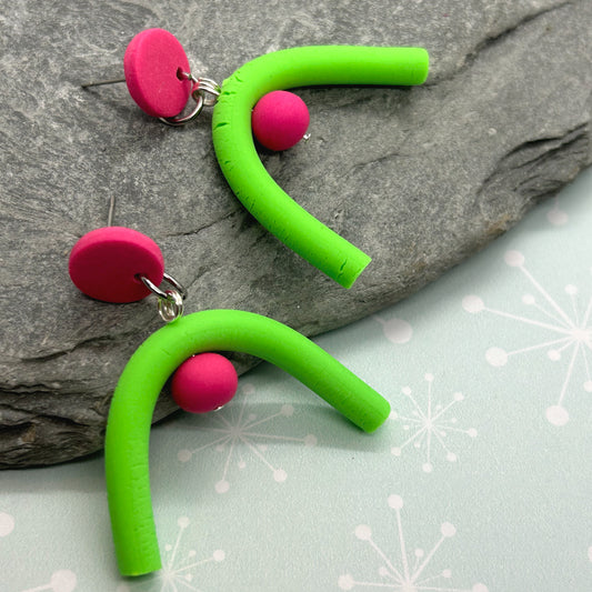 Archie - Colourful Arch Shape Earrings - The Argentum Design Co
