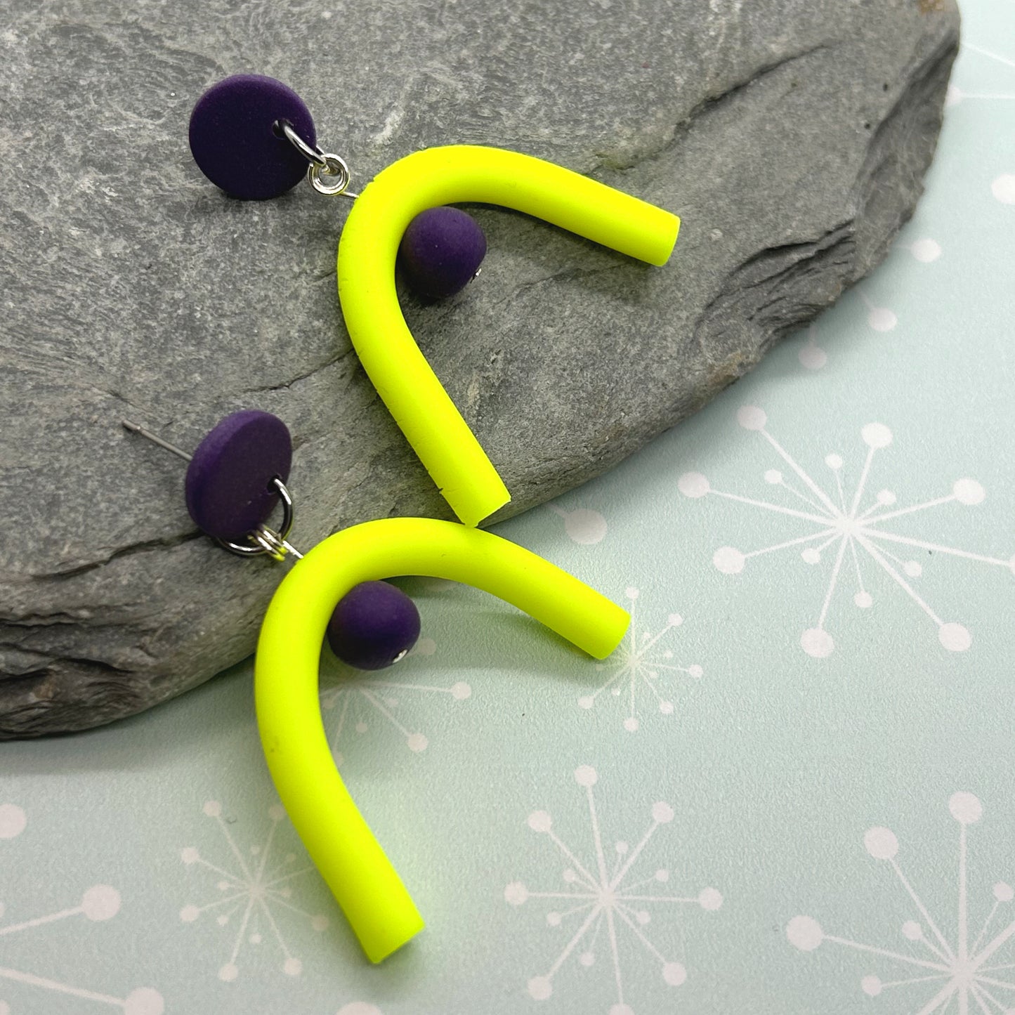 Archie - Colourful Arch Shape Earrings - The Argentum Design Co