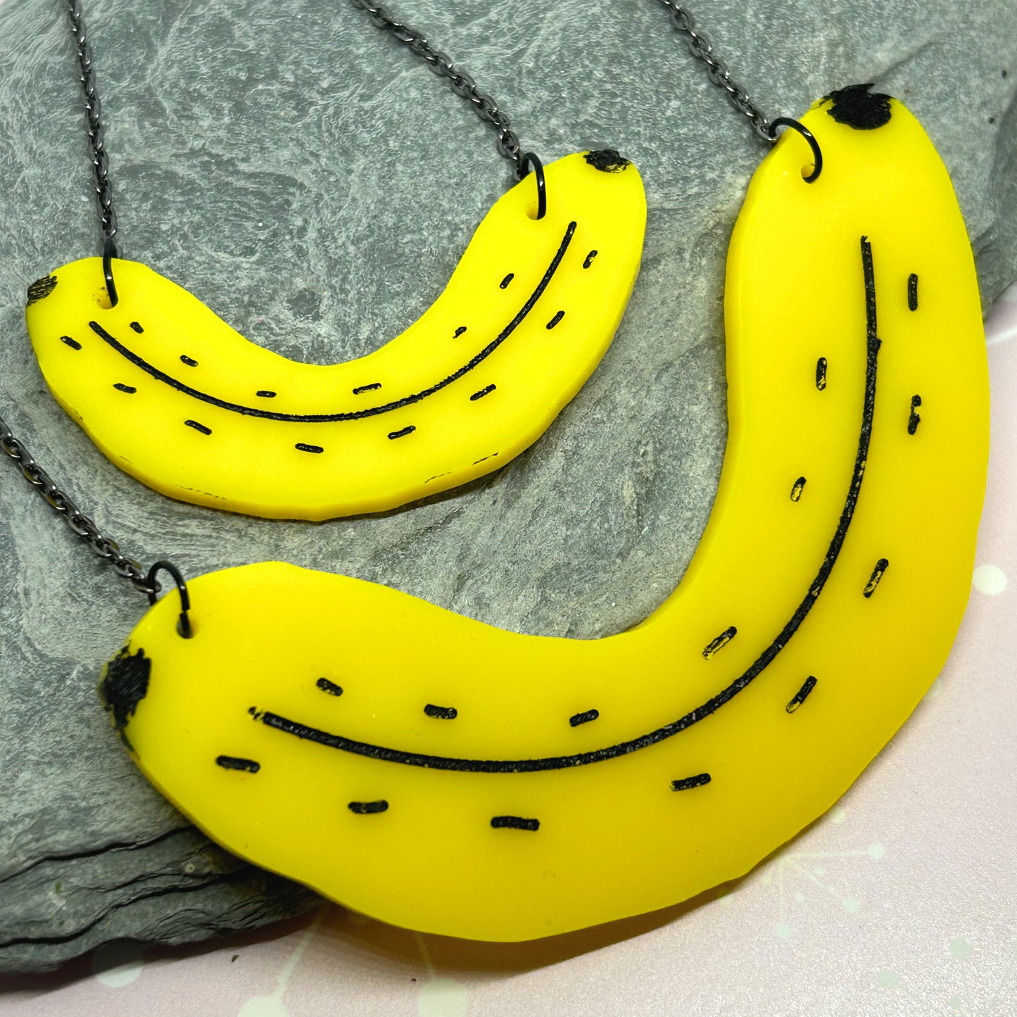 Banana Acrylic Necklace - The Argentum Design Co