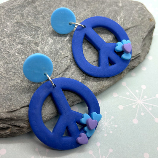 Bruce - peace love and harmony earrings - The Argentum Design Co