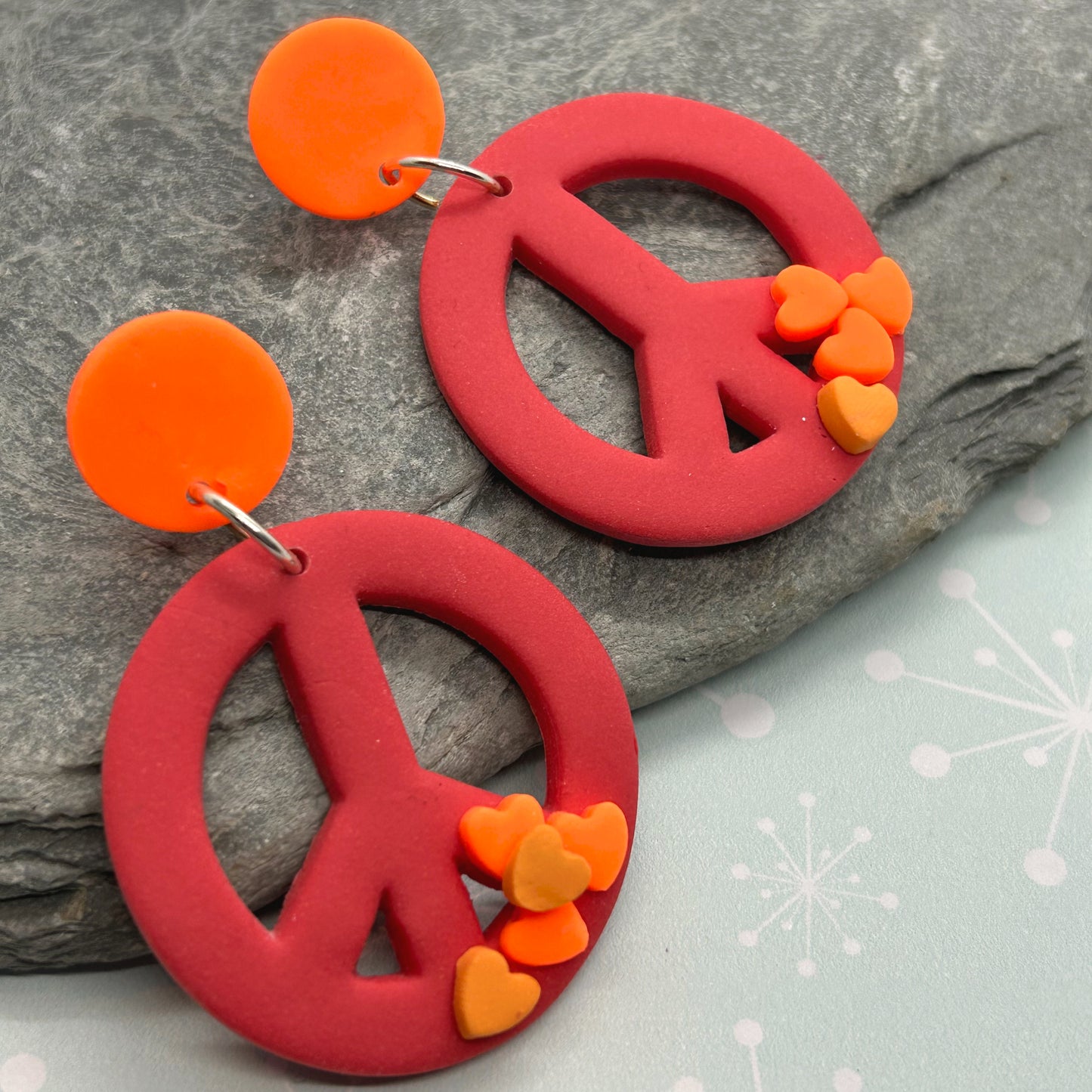 Bruce - peace love and harmony earrings - The Argentum Design Co