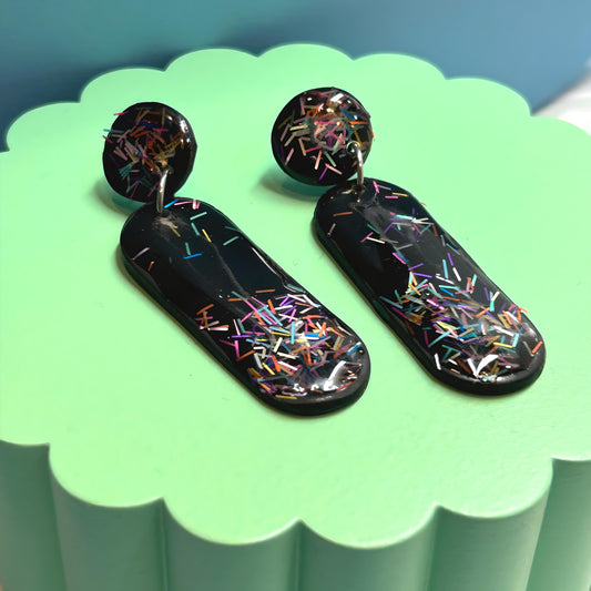 Glitterati super shiny earrings - The Argentum Design Co