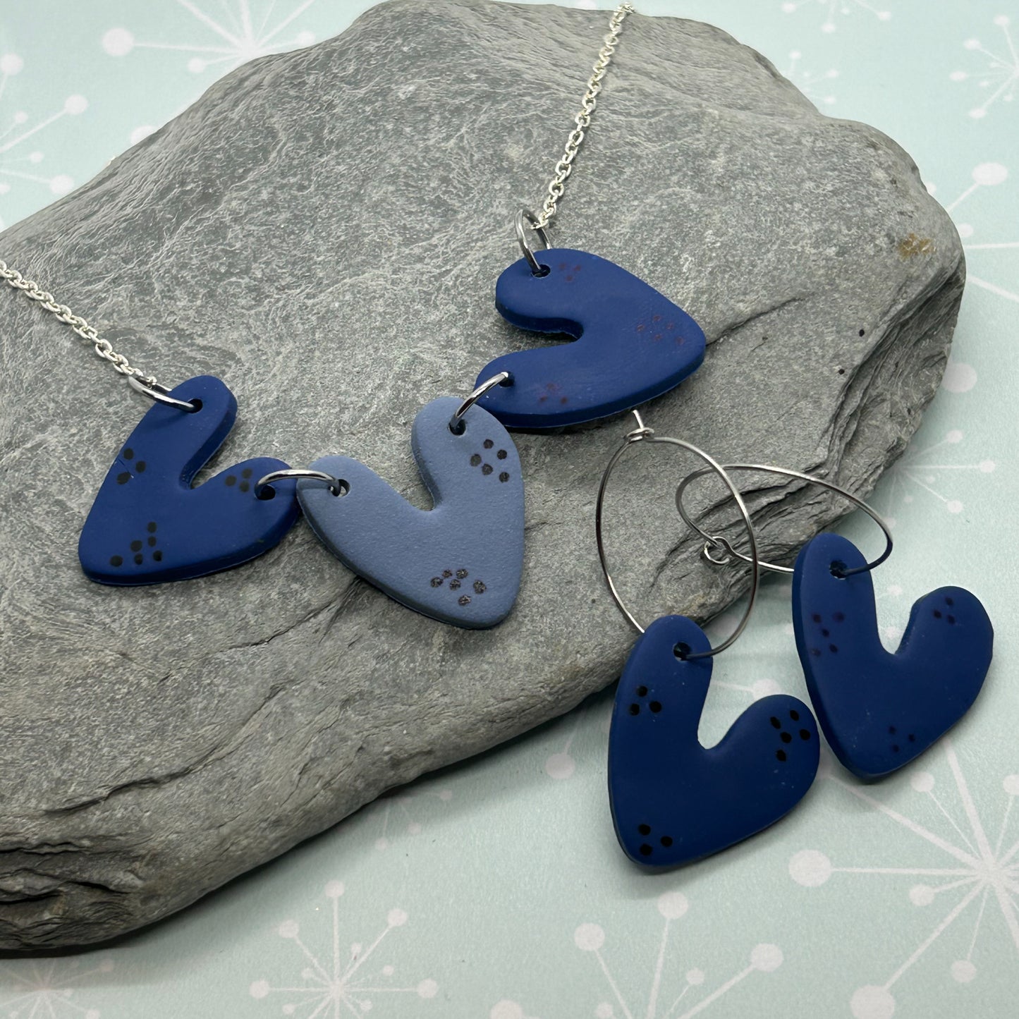 Love heart hoops and necklace gift set - The Argentum Design Co