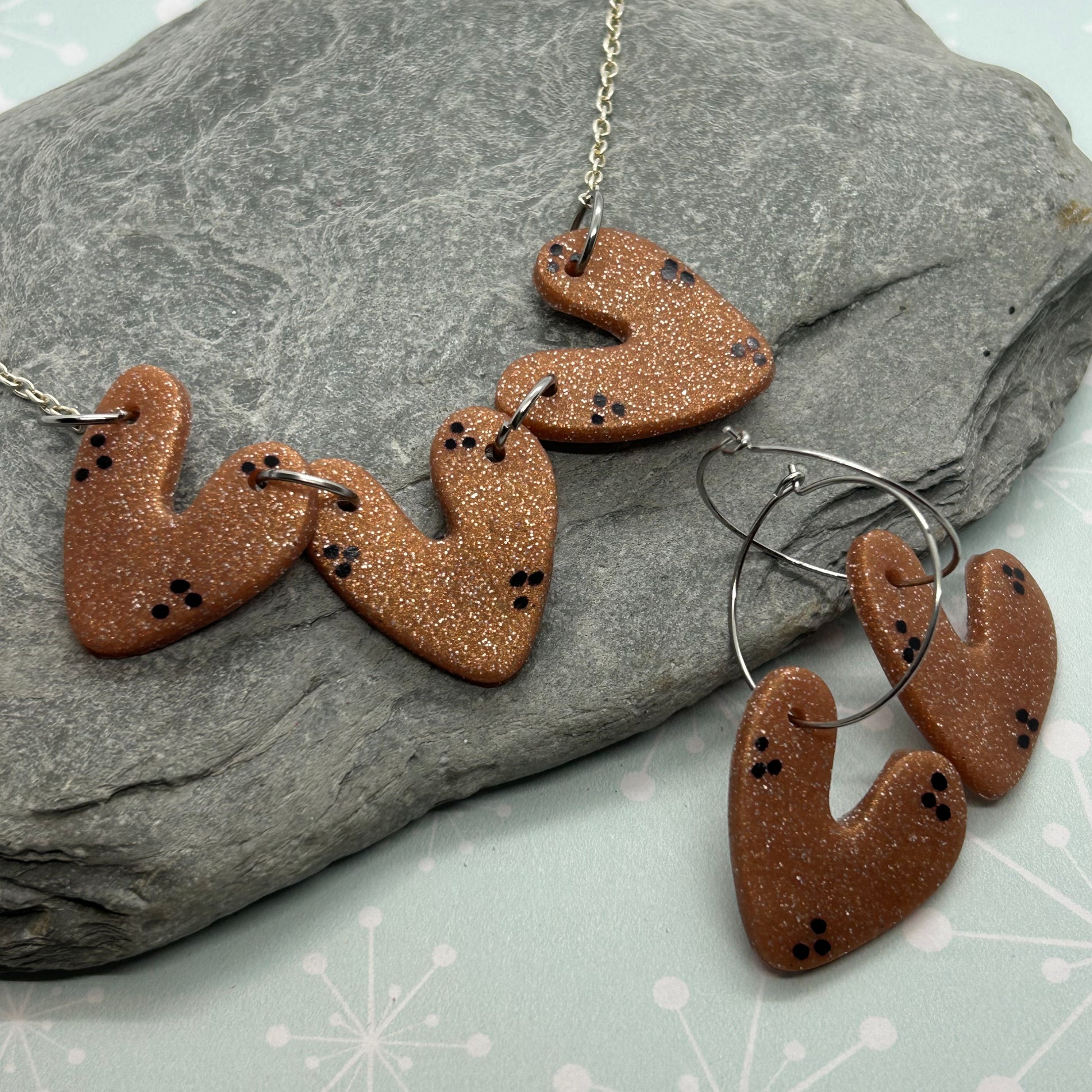 Love heart hoops and necklace gift set - The Argentum Design Co