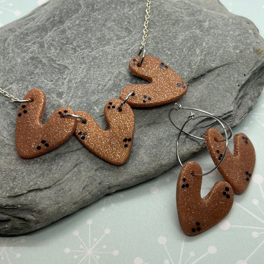 Love heart hoops and necklace gift set - The Argentum Design Co