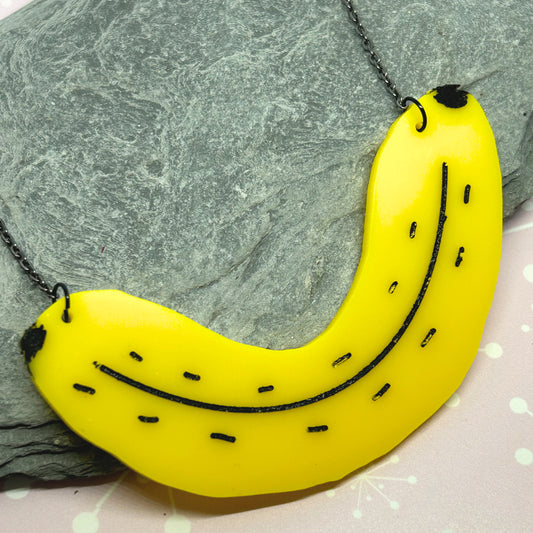 Banana Acrylic Necklace - The Argentum Design Co