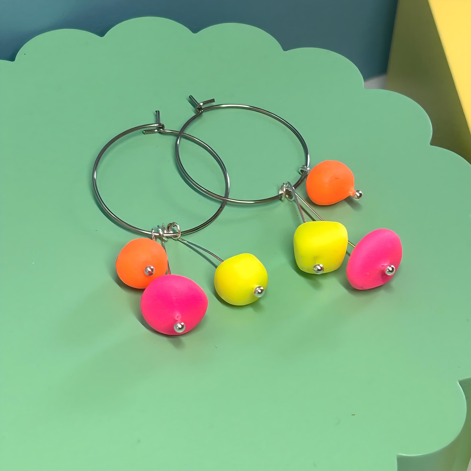 Lollipop Drop Hoop earrings - The Argentum Design Co