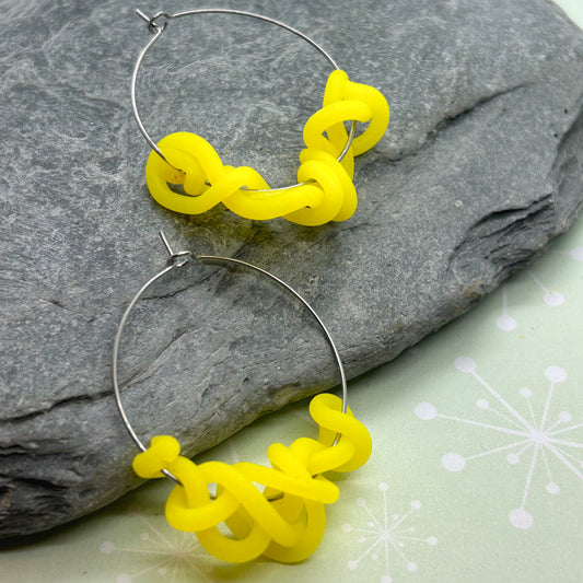 The Messi - squiggly hoop earrings - The Argentum Design Co