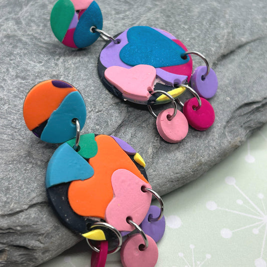 Love Heart Pattern Earrings - The Argentum Design Co