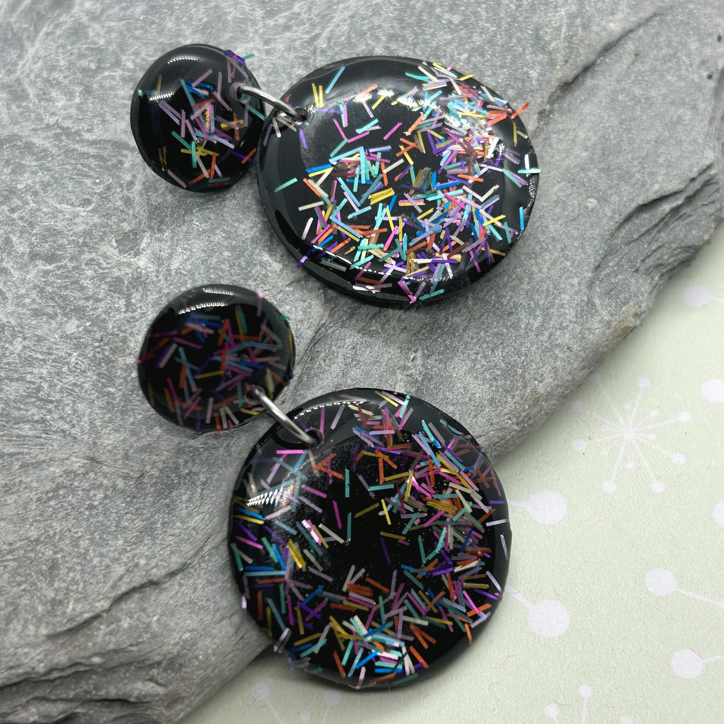 Glitterati super shiny earrings - The Argentum Design Co
