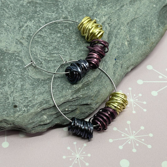 You're Winding me up! - 3 drop hoops - The Argentum Design Co