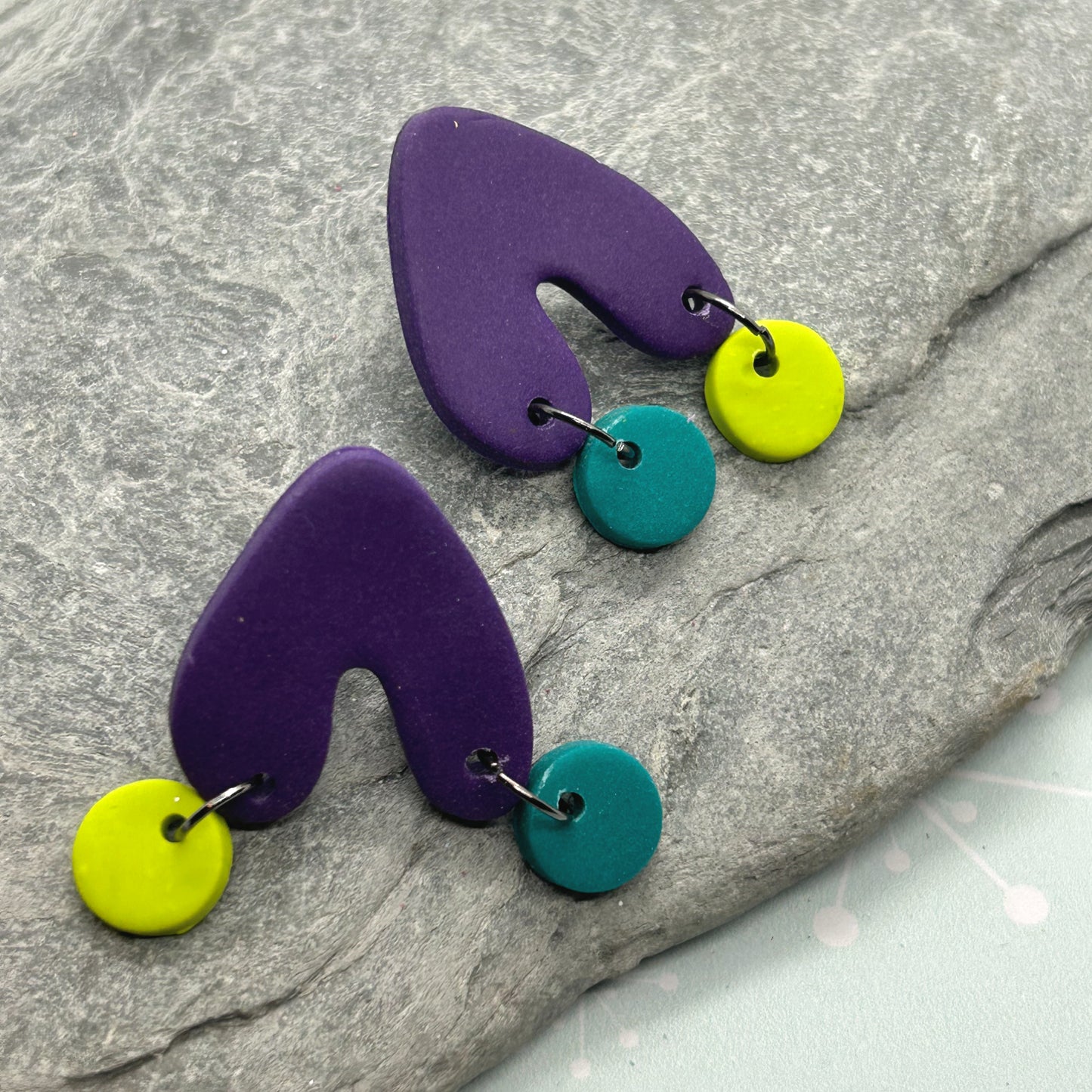 Upside heart stud earrings - The Argentum Design Co