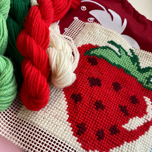 Strawberry Mini Stitch Kit - The Argentum Design Co