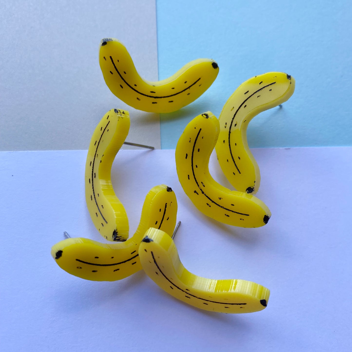 Banana Stud Earrings - The Argentum Design Co
