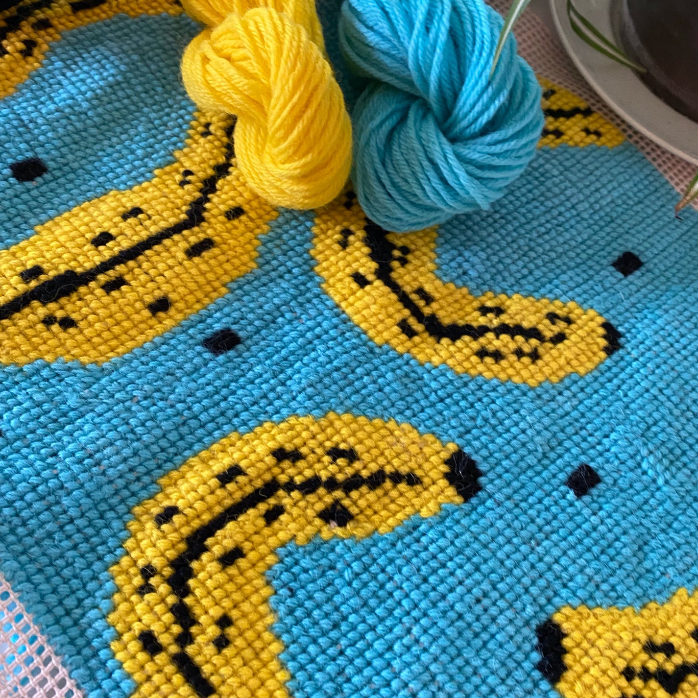 Stitch Kits - Tapestry banana or watermelon cross stitch kits - The Argentum Design Co