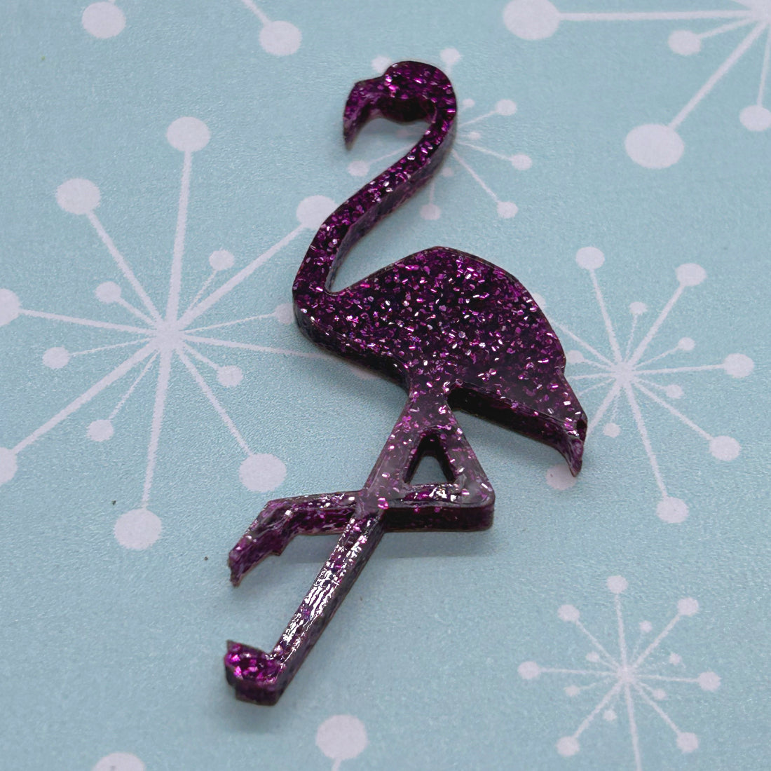 Acrylic Flamingo brooches, necklaces and earrings - The Argentum Design Co