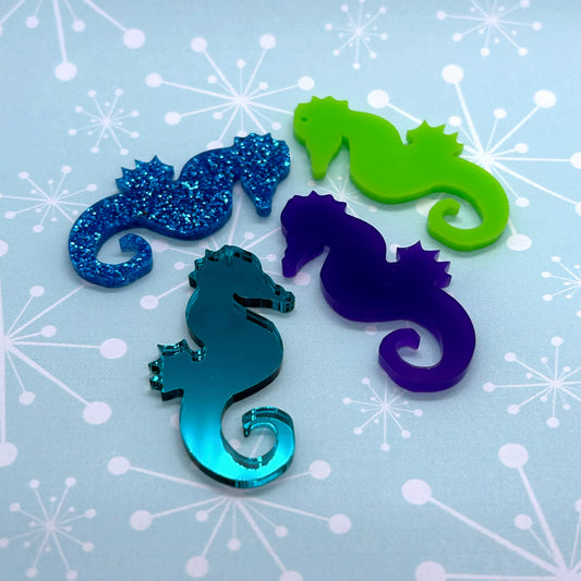 Acrylic Seahorse Brooch and Necklace - The Argentum Design Co