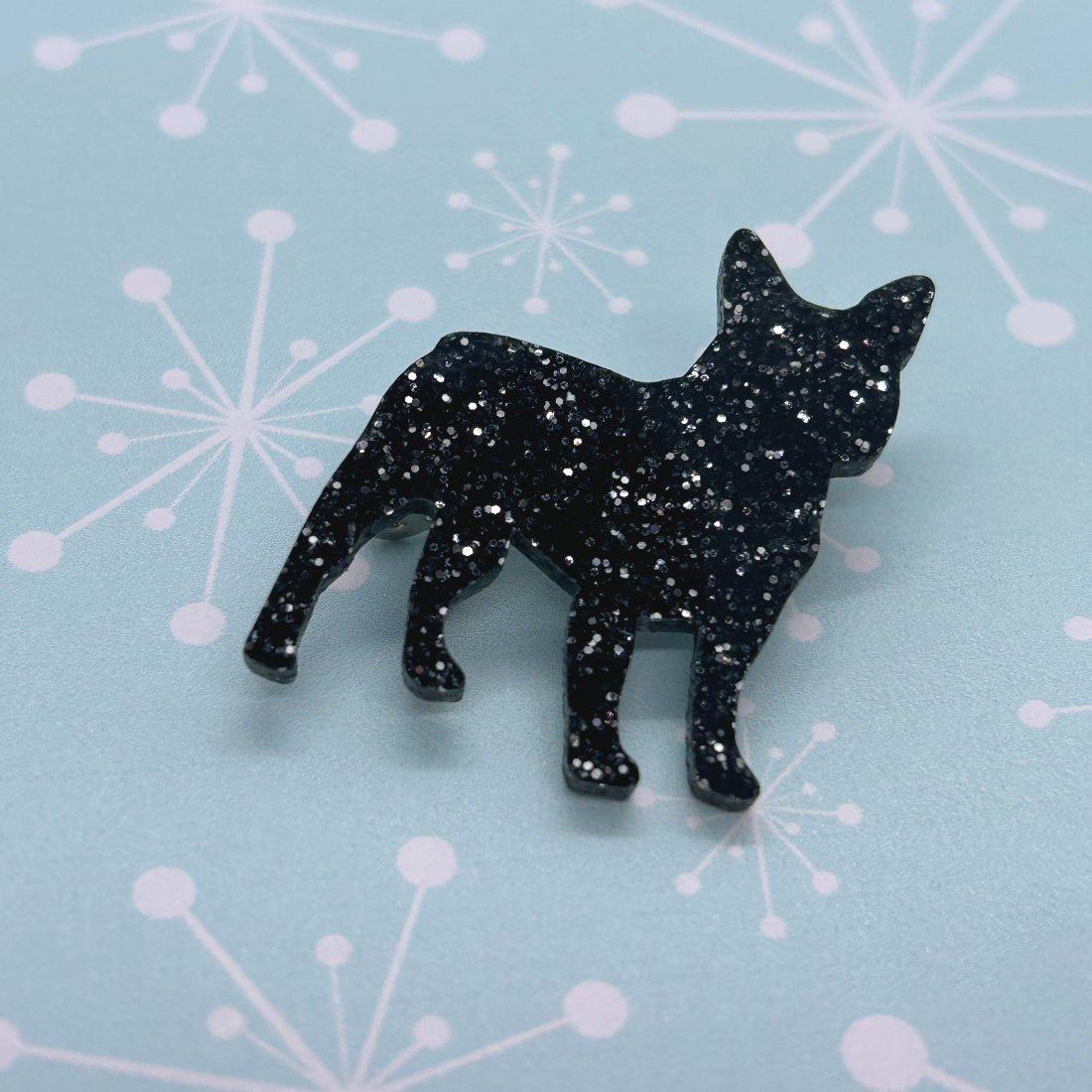 Acrylic French Bulldog brooch or necklace - The Argentum Design Co