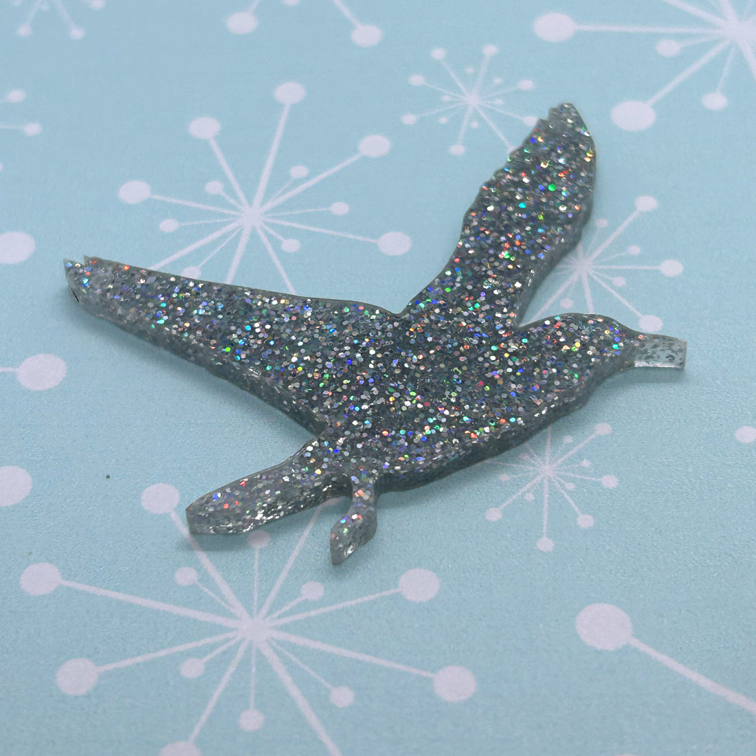 Acrylic Seagull necklaces and brooches - The Argentum Design Co