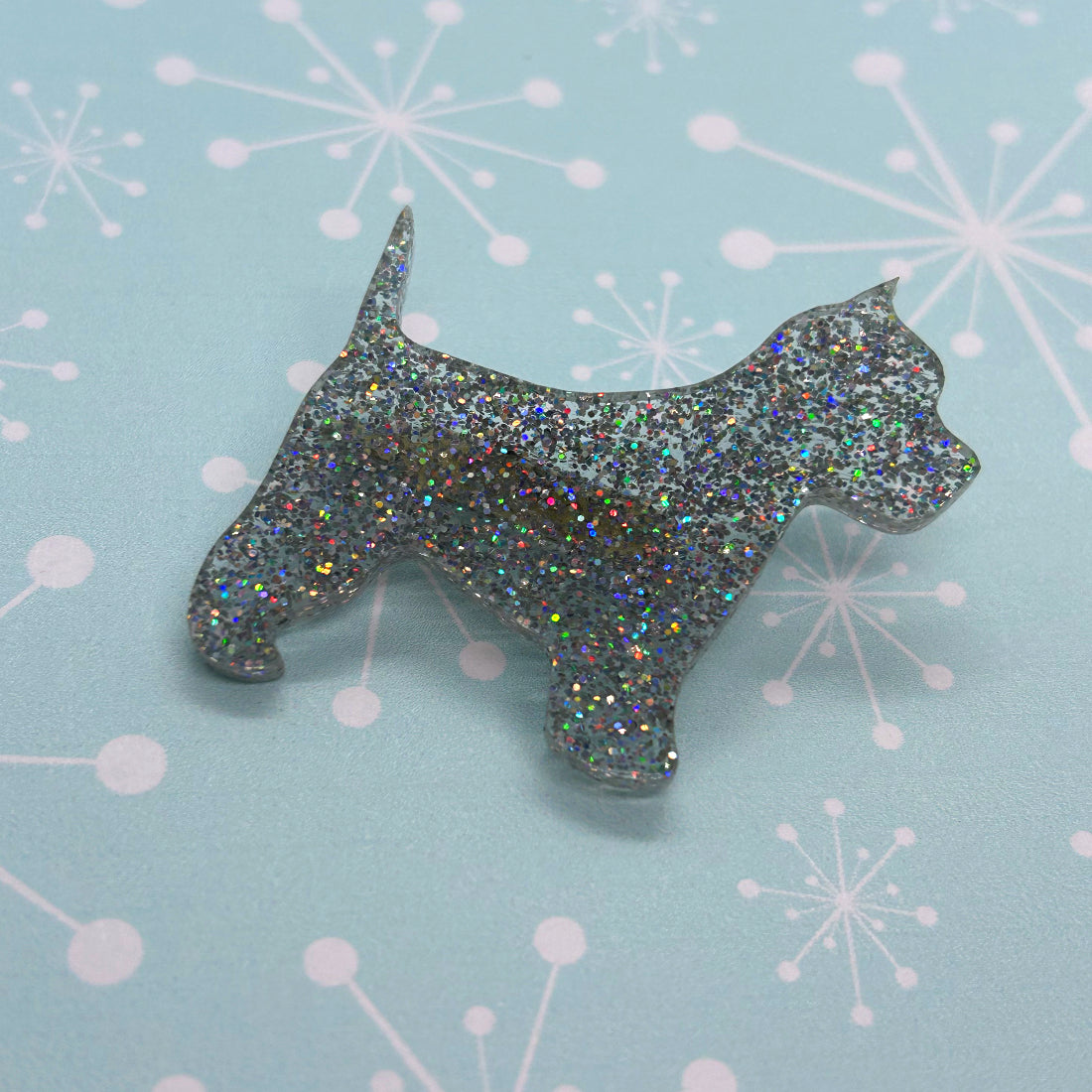 Acrylic Westie brooches and necklaces - The Argentum Design Co
