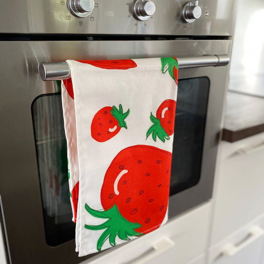 Strawberry Tea Towel - The Argentum Design Co